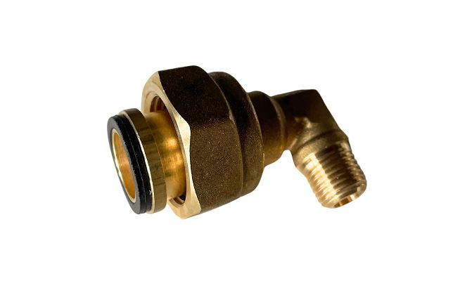 Tussenstuk haaks Moer 3/4 - R1/4"M