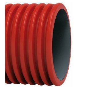 Wachtbuis rood/zwart dia 110MM rol 50m