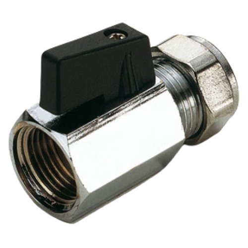 Bolkraan mini 10 bar met klemkoppeling 1/2Fx12