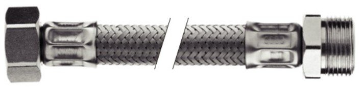 Flexibel inox 0-90°C 10bar 4/4Fx3/4M L=600mm
