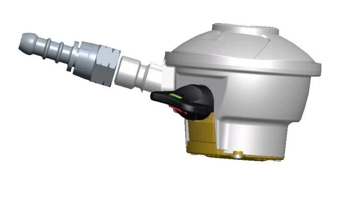 Flesontspanner Quick-on 37mbar 1,5kg/u Ø 27 1/4L+ slangpil
