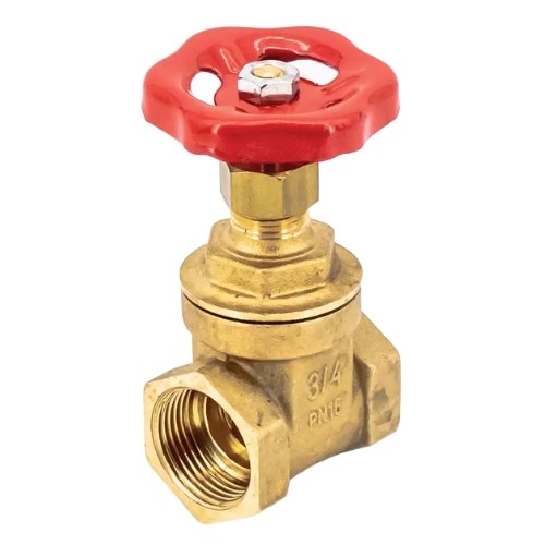 Schuifafsluiter messing 6/4"FF PN10